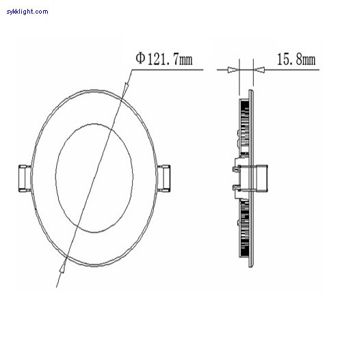 6W round panel light