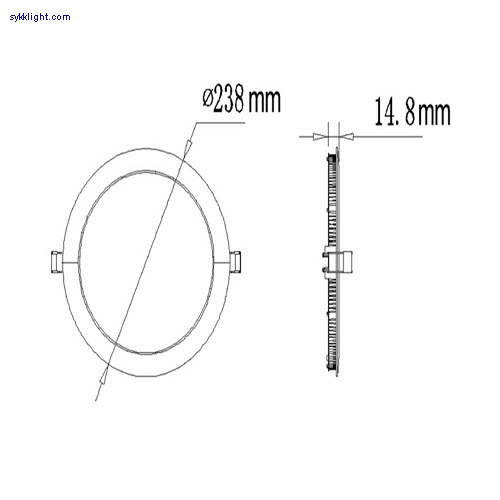 18W round panel light