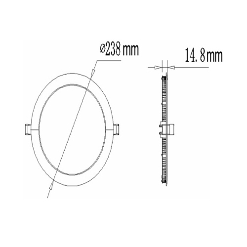 18W Ronda panel de LED ( dia238x14.8mm)